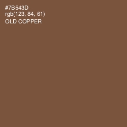 #7B543D - Old Copper Color Image